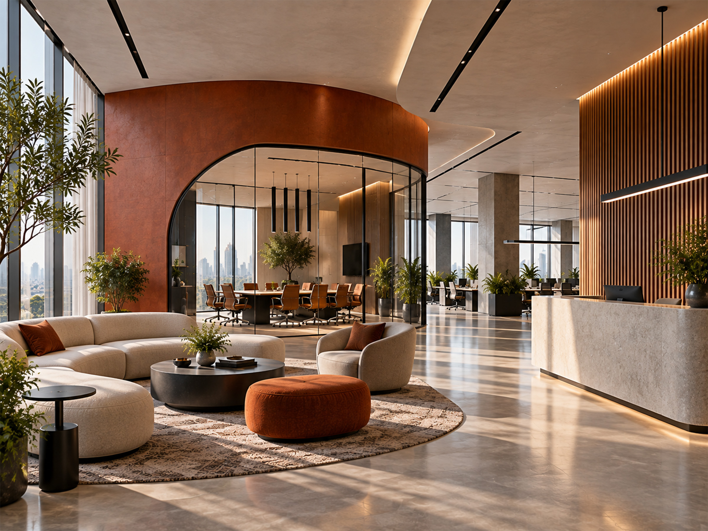 Workplace interior designed by Ryan Creative Living